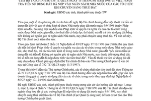 Công văn 136-TC/QLCS hoàn trả tiền sử dụng đất đã nộp vào ngân sách Nhà nước của các tổ chức tín dụng