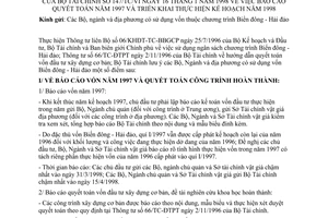 Công văn 147/TC/VI báo cáo quyết toán năm 1997 và triển khai thực hiện kế hoạch năm 1998