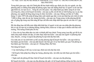 Chỉ thị 07/1998/CT-TTg xây dựng kế hoạch tìm kiếm cứu nạn từ Trung ương đến địa phương