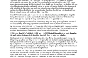 Chỉ thị 02/1998/CT-BCN  công tác quốc phòng