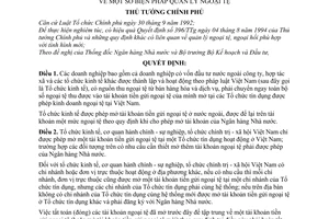 Quyết định 37/1998/QĐ-TTg biện pháp quản lý ngoại tệ