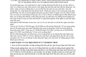 Thông tư 23/1998/TT-BTC hướng dẫn phân loại, xử lý nợ đọng thuế khoản phải nộp Ngân sách