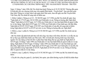 Thông tư 22/1998/TT-BT hướng dẫn quản lý kinh phí chương trình mục tiêu ngành phát thanh truyền hình bổ sung thông tư 35-TC/HCSN