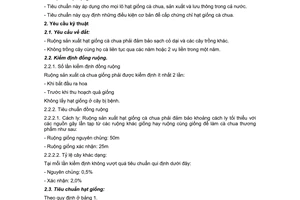Tiêu chuẩn ngành 10 TCN 321:1998 về hạt giống cà chua - Yêu cầu kỹ thuật do Bộ Nông nghiệp và Phát triển nông thôn ban hành