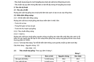 Tiêu chuẩn ngành 10 TCN 319:1998 về hạt giống dưa chuột - Yêu cầu kỹ thuật do Bộ Nông nghiệp và Phát triển nông thôn ban hành