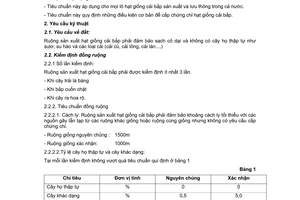 Tiêu chuẩn ngành 10 TCN 318:1998 về hạt giống cải bắp - Yêu cầu kỹ thuật do Bộ Nông nghiệp và Phát triển nông thôn ban hành