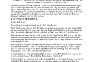 Thông tư 28/1998/TT-BTC quy định hoạt động đại lý, cộng tác viên bảo hiểm