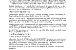 Thông tư 02/1998/TT-NHNN17 hướng dẫn chuyển đổi đăng ký quỹ tín dụng nhân dân khu vực Nghị định 16/CP
