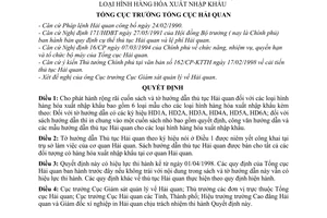 Quyết định 50/1998/QĐ-TCHQ phát hành sách và tờ hướng dẫn thủ tục hải quan