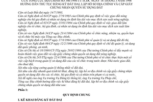 Thông tư 346/1998/TT-TCĐC  hướng dẫn thủ tục đăng ký đất đai, lập hồ sơ địa chính cấp giấy chứng nhận quyền sử dụng đất