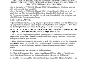 Thông tư 05/1998/TT-BTM phê duyệt Danh mục hàng hoá xuất khẩu có Giấy phép kinh doanh xuất nhập khẩu hướng dẫn Quyết định 55/1998/QĐ-TTg
