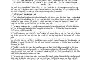 Thông tư 769/1998/TT-QP hướng dẫn quy chế tổ chức tiếp công dân của Chính phủ trong Quân đội