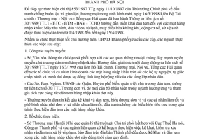 Chỉ thị10/1998/CT-UB tiếp tục thực hiện dán tem hàng nhập khẩu địa bàn Hà Nội