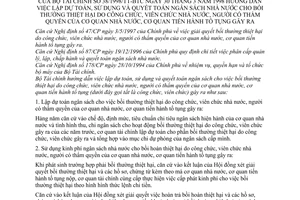 Thông tư 38/1998/TT-BTChướng dẫn lập dự toán sử dụng quyết toán ngân sách Nhà nước cho bồi thường thiệt hại