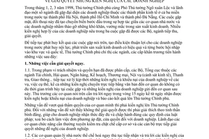 Chỉ thị 16/1998/CT-TTg giải quyết kiến nghị doanh nghiệp