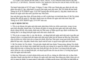 Thông tư  40/1998/TT-BTC hướng dẫn quản lý cấp phát thanh toán khoản chi ngân sách Nhà nước qua KBNN