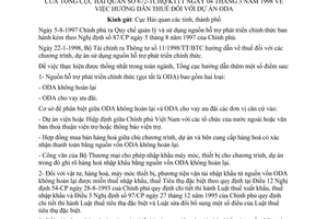 Công văn 672-TCHQ/KTTT hướng dẫn thuế dự án ODA