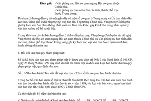 Công văn 900/VPCP-HC năm 1998 ghi ký hiệu văn bản quản lý hành chính nhà nước