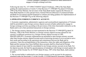 Official Dispatch No. 249/1998/CV-NHNN7 of March 21, 1998, re implementation of the Decision 37/1998/QD-TTg.