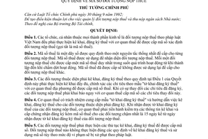 Quyết định  75/1998/QĐ-TTg quy định về mã số đối tượng nộp thuế