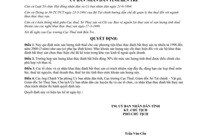 Quyết định 520/QĐ-UB 1998 khoán sản lượng tính thuế khai thác thuỷ sản Bến Tre