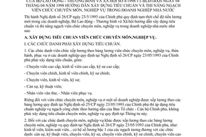 Thông tư 4/1998/TT-BLĐTBXH xây dựng tiêu chuẩn thi nâng ngạch viên chức chuyên môn, nghiệp vụ doanh nghiệp Nhà nước
