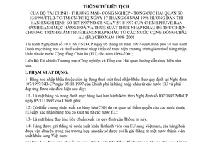 Thông tư liên tịch 53/1998/TTLT-TC-TM-CN-TCHQ danh mục hàng hoá thuế xuất nhập khẩu hướng dẫn Nghị định 107/1997/NĐ-CP