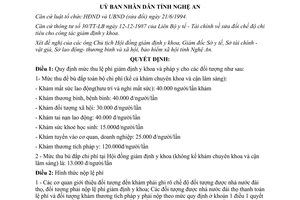 Quyết định 1107/1998/QĐ-UB thu lệ phí giám định y khoa Nghệ An