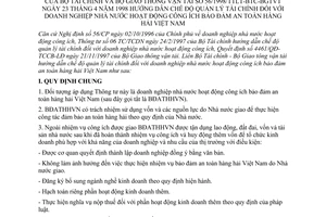 Thông tư liên tịch 56/1998/TTLT-BTC-BGTVT chế độ quản lý tài chính doanh nghiệp Nhà nước hoạt động công ích Bảo đảm an toàn Hàng hải Việt Nam