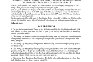 Thông tư 57/1998/TT-BTC hướng dẫn thu phí cầu, đường Nhà nước quản lý