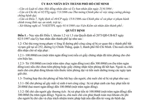 Quyết định 2424/QĐ-UB-QLĐT điều chỉnh Quyết định 2073/QĐ-UB-KT