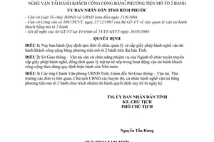 Quyết định 57/1998/QĐ-UB Quy định tạm thời tổ chức quản lý cấp giấy phép hành nghề vận tải hành khách công cộng bằng phương tiện mô tô