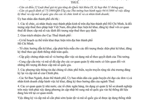 Chỉ thị 19/CT-UB-TM đăng ký thuế cấp mã số quốc gia đối tượng nộp thuế