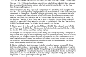 Chỉ thị 29/1998/CT-BDG&ĐT bồi dưỡng giáo viên, cán bộ quản lí giáo dục đào tạo hè 1998