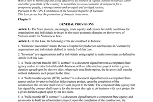 Law No. 03/1998/QH10 of May 20, 1998, on domestic investment promotion (amended)