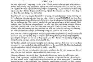 Chỉ thị 34-CT/TW tăng cường công tác chính trị tư tưởng củng cố tổ chức đảng, đoàn thể quần chúng công tác phát triển đảng viên trường học