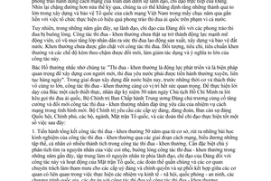 Chỉ thị 35-CTTW đổi mới công tác thi đua - khen thưởng trong giai đoạn mới