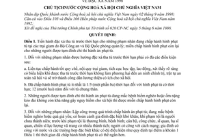 Quyết định 103/1998/QĐ-CTN đặc xá năm 1998