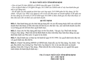 Quyết định 38/1998/QĐ-UB bảng giá cho thuê nhà thuộc sở hữu nhà nước đối với sản xuất kinh doanh