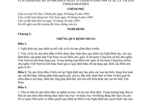 Nghị định 39/1998/NĐ-CP xử lý tài sản chìm đắm ở biển