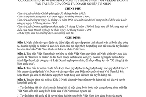 Nghị định 40/1998/NĐ-CP kinh doanh vận tải biển của công ty, doanh nghiệp tư nhân