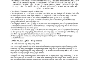 Thông tư 03/1998/TT-BXD quản lý xây dựng công trình vốn đầu tư trực tiếp nước ngoài nhà thầu nước ngoài nhận thầu sửa đổi Thông tư 01/BXD-CSXD