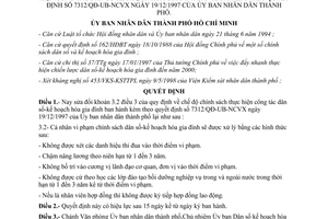 Quyết định 3153/1998/QĐ-UB-NCVX sửa đổi khoản 3.2 điều 3 Quy định chế độ