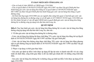 Quyết định 1455/1998/QĐ-UB giá cước vận tải hàng hóa bằng đường bộ