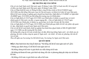 Quyết định 827/1998/QÐ-BTC chế độ kế toán ngân sách xã