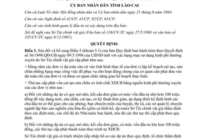 Quyết định 153/1998/QĐ-UB bổ sung Quyết định số 36/1998/QĐ-UB