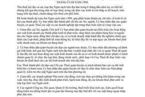 Chỉ thị 26/1998/CT-UB-TM tăng cường công tác quản lý thuế thu nộp ngân sách 6 tháng cuối năm 1998