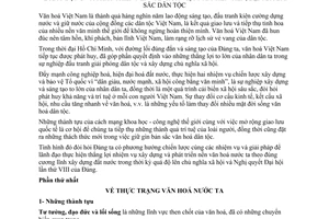 Nghị quyết 03-NQ/TW năm 1998 về xây dựng và phát triển nền văn hoá Việt Nam tiên