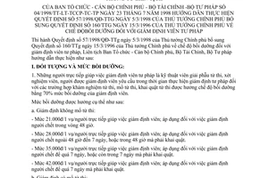 Thông tư liên tịch 04/1998/TTLT-TCCP-TC-TP chế độ bồi dưỡng giám định viên tư pháp