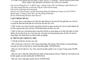 Thông tư 105/1998/TT-BTC chế độ báo cáo viên Đảng